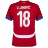 Camiseta de fútbol Serbia Vlahovic 18 Primera Equipación Euro 2024 - Hombre